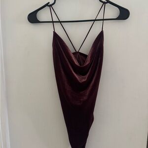 Abercrombie & Fitch Burgundy Bodysuit